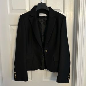 Calvin Klein Textured 1-button blazer